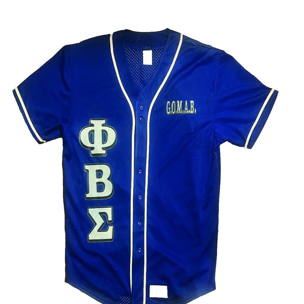 D9 Greek Letter Phi Beta Sigma Fraternity Baseball Jersey